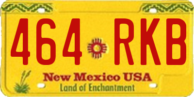 NM license plate 464RKB