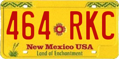 NM license plate 464RKC