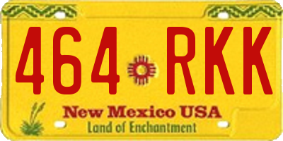 NM license plate 464RKK