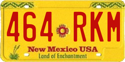 NM license plate 464RKM