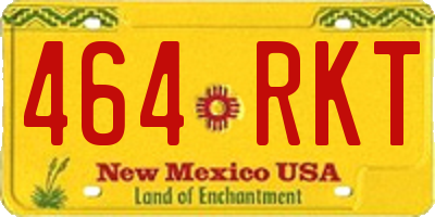 NM license plate 464RKT