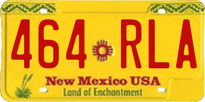 NM license plate 464RLA