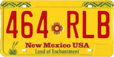 NM license plate 464RLB