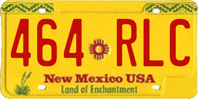 NM license plate 464RLC
