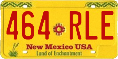 NM license plate 464RLE