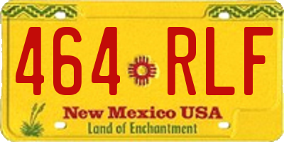 NM license plate 464RLF