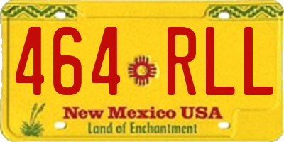 NM license plate 464RLL