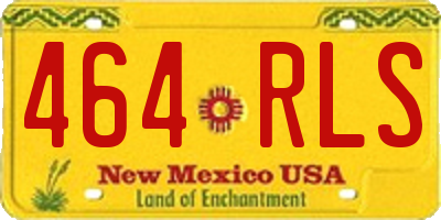 NM license plate 464RLS
