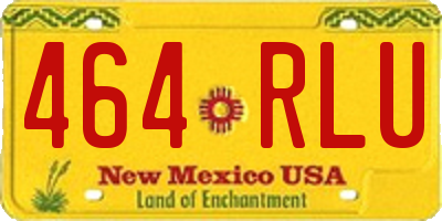 NM license plate 464RLU