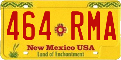 NM license plate 464RMA