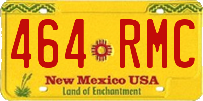 NM license plate 464RMC