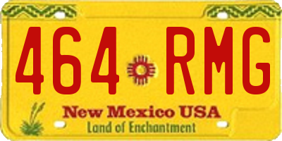 NM license plate 464RMG