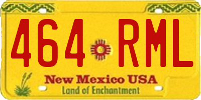 NM license plate 464RML