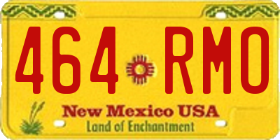 NM license plate 464RMO