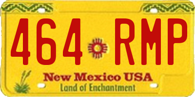 NM license plate 464RMP