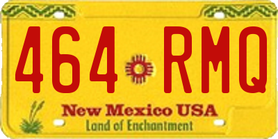 NM license plate 464RMQ