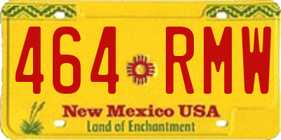 NM license plate 464RMW