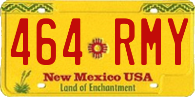 NM license plate 464RMY