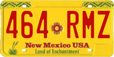 NM license plate 464RMZ