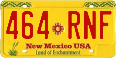 NM license plate 464RNF