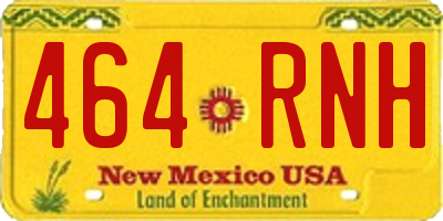 NM license plate 464RNH