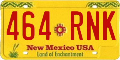 NM license plate 464RNK