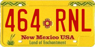 NM license plate 464RNL
