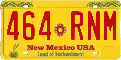 NM license plate 464RNM