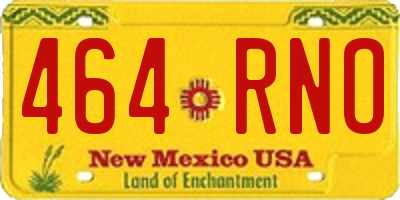 NM license plate 464RNO