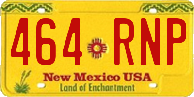 NM license plate 464RNP
