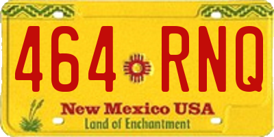 NM license plate 464RNQ