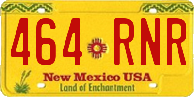 NM license plate 464RNR