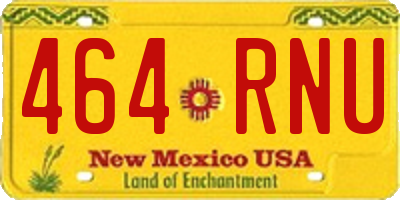 NM license plate 464RNU
