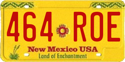 NM license plate 464ROE