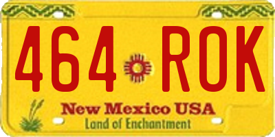 NM license plate 464ROK