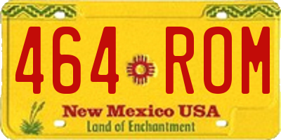 NM license plate 464ROM