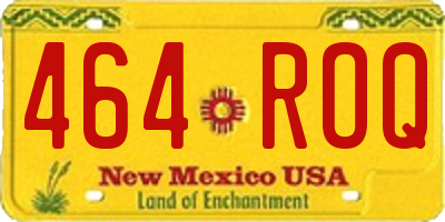 NM license plate 464ROQ