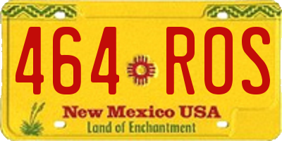 NM license plate 464ROS