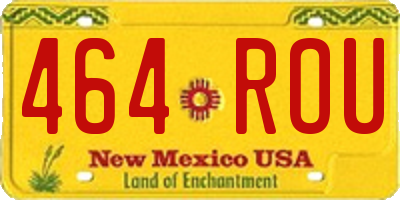 NM license plate 464ROU
