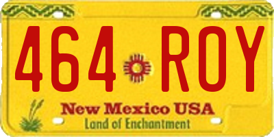 NM license plate 464ROY