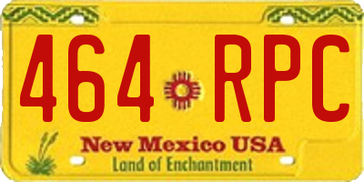 NM license plate 464RPC