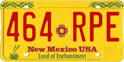 NM license plate 464RPE