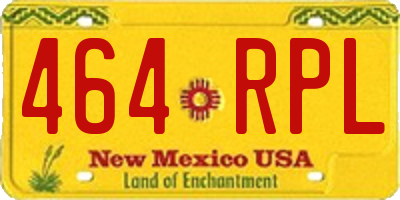 NM license plate 464RPL