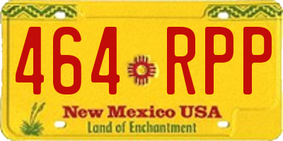 NM license plate 464RPP