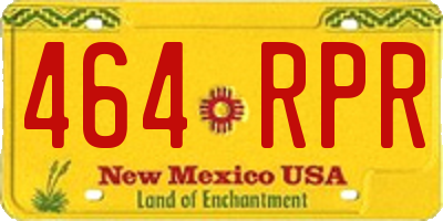 NM license plate 464RPR