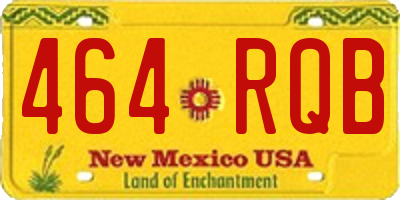 NM license plate 464RQB