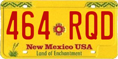 NM license plate 464RQD
