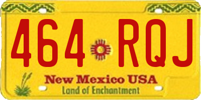 NM license plate 464RQJ