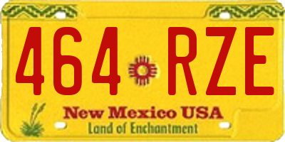 NM license plate 464RZE