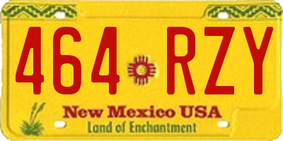 NM license plate 464RZY